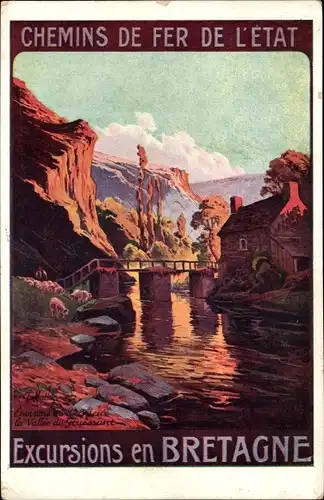 Künstler Ak Chemins de Fer de l'Etat, Excursions en Bretagne, Vallee du Gouessant