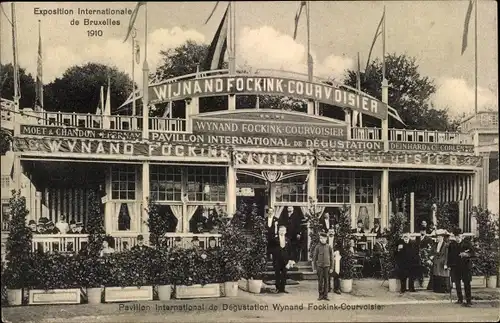 Ak Bruxelles Brüssel, Exposition Internationale 1910, Degustation Wynand Fockink Courvoisier