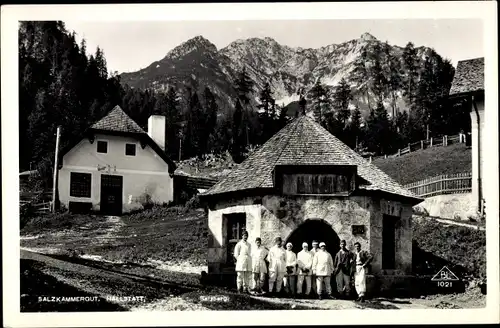 Ak Hallstatt im Salzkammergut Oberösterreich, Salzberg, Ortsansicht