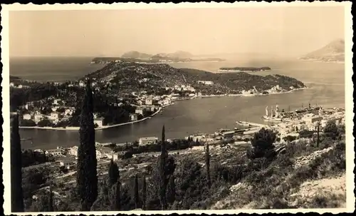 Foto Ak Dubrovnik Kroatien, Panorama