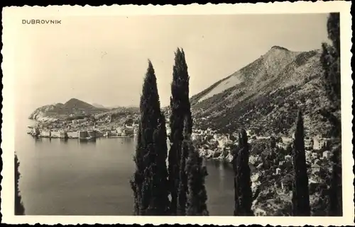 Ak Dubrovnik Kroatien, Blick aus der Vogelschau