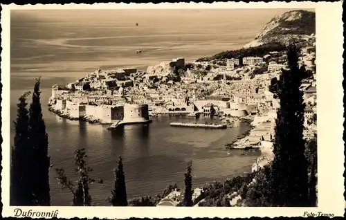 Ak Dubrovnik Kroatien, Panorama vom Ort