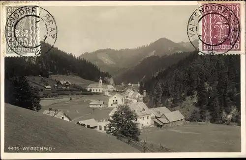 Ak Wegscheid Mariazell Steiermark, Teilansicht