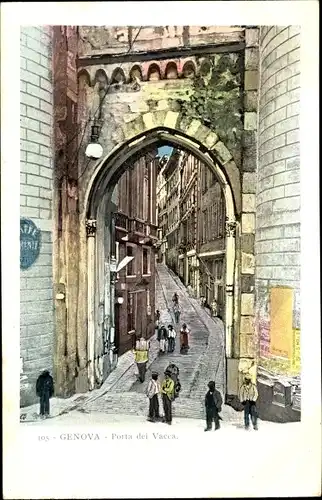 Ak Genova Genua Liguria, Porta del Vacca