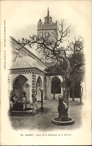 Ak Algier Alger Algerien, Cour de la Mosquee de la Marine