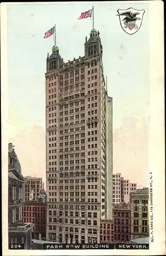 Ak Manhattan New York City USA, Park Row Building