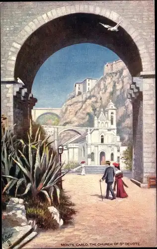 Künstler Ak Monte Carlo Monaco, Church of St Devote, Tuck
