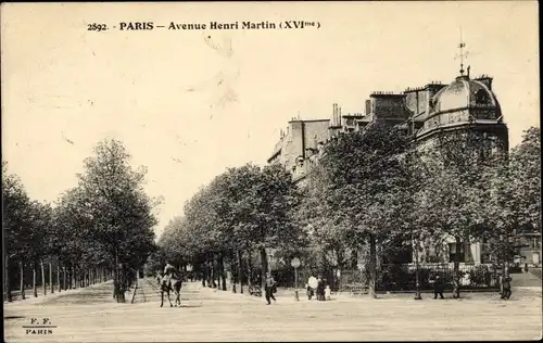 Ak Paris XVI. Arrondissement Passy, Avenue Henri Martin