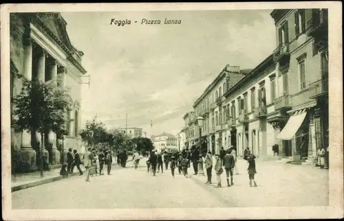 Ak Foggia Puglia, Piazza Lanza, Straßenpartie, Anwohner
