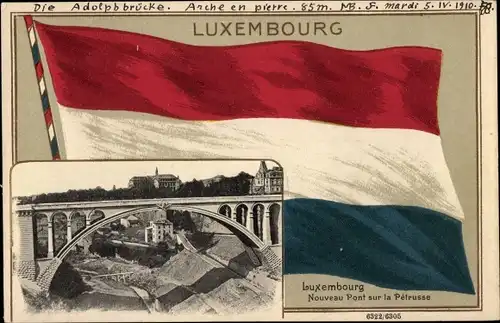 Präge Ak Luxemburg Luxembourg, Nouveau Pont sur la Petrusse