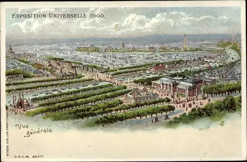 Litho Exposition Universelle 1900, Vue generale