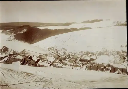 Foto Sankt Andreasberg Braunlage im Oberharz, Winterpanorama, um 1920