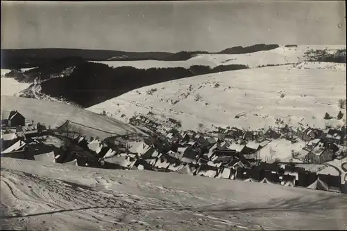 Foto Sankt Andreasberg Braunlage im Oberharz, Winterpanorama, um 1920