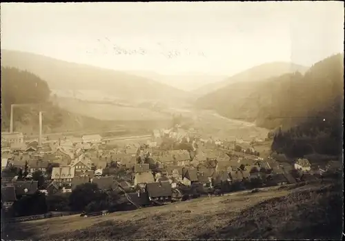 Foto Lautenthal Langelsheim im Oberharz, Gesamtansicht, um 1920