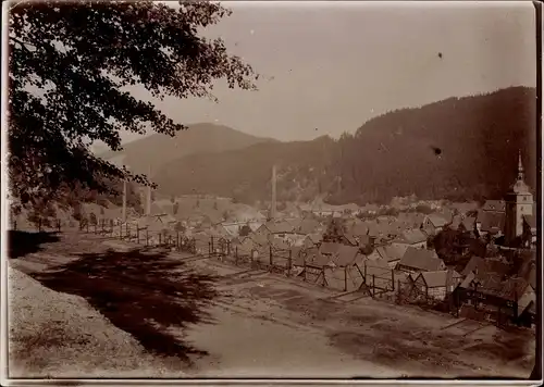 Foto Lautenthal Langelsheim im Oberharz, Teilansicht, Kirche, um 1920