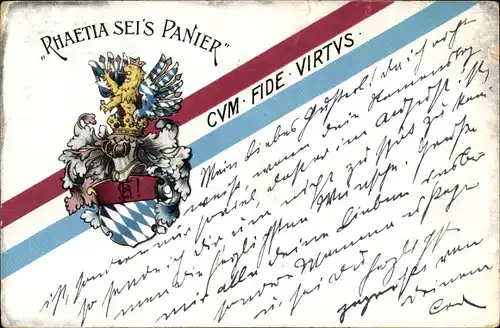 Studentika Ak München Bayern, Rhaetia sei's Panier, CVM Fide Virtus