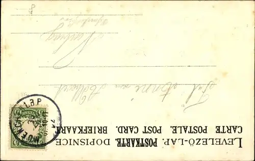 Präge Ak München Bayern, Karlsplatz, Postbote