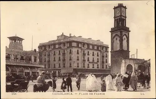 Ak Casablanca Marokko, Place de France