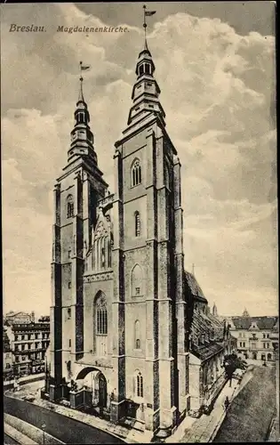 Ak Wrocław Breslau Schlesien, Magdalenenkirche