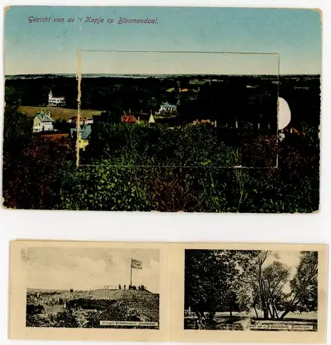 Leporello Ak Bloemendaal Nordholland Niederlande, Panorama, Park