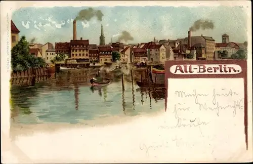 Litho Berlin Mitte, Alt Berlin, an der Spree