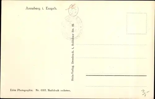 Ak Annaberg Buchholz im Erzgebirge, Ortsansicht, Winter