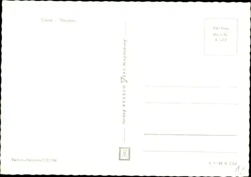 Ak Gera in Thüringen, Theater