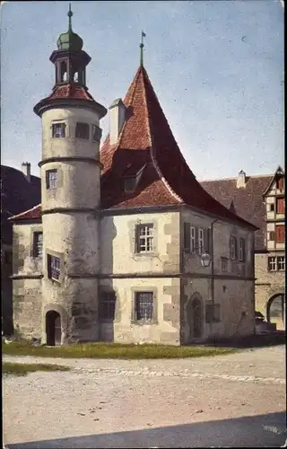 Ak Rothenburg ob der Tauber Mittelfranken, Hegereiter Haus im Spitalhof
