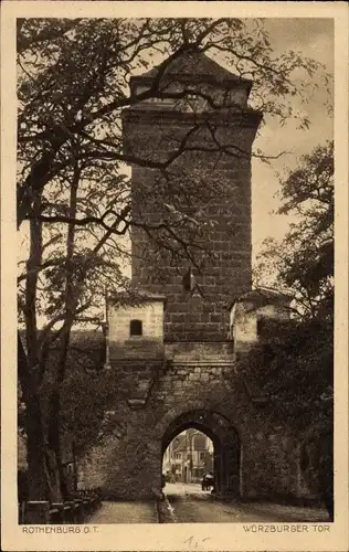 Ak Rothenburg ob der Tauber Mittelfranken, Würzburger Tor