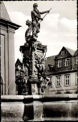 Ak Weilburg an der Lahn Hessen, Neptunbrunnen