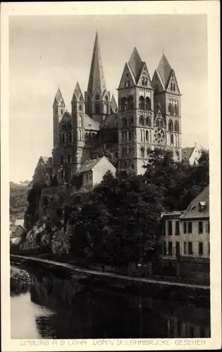 Ak Limburg an der Lahn, Dom, Blick von der Lahnbrücke