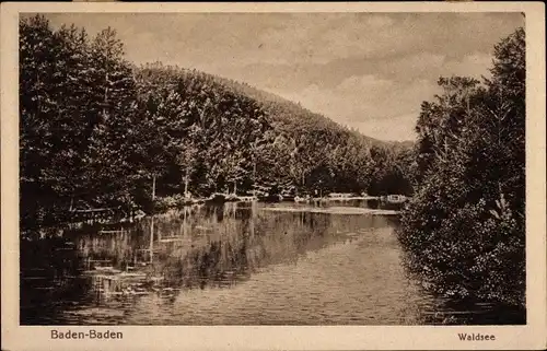 Ak Baden Baden am Schwarzwald, Waldsee