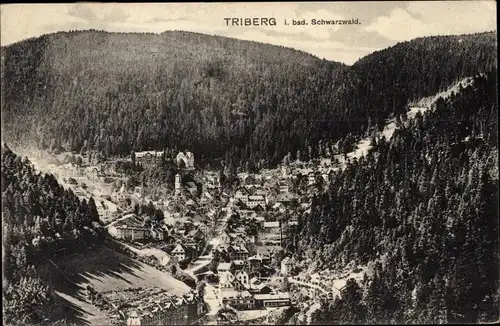 Ak Triberg im Schwarzwald, Panorama, Tal