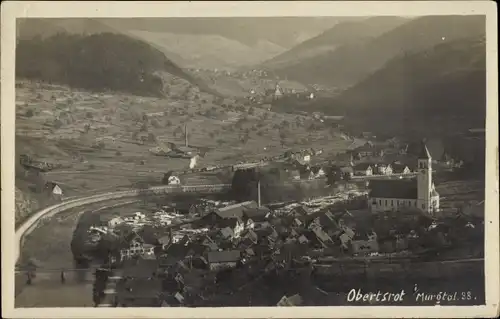 Ak Obertsrot Gernsbach im Schwarzwald, Gesamtansicht, Murgtal