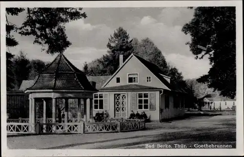 Ak Bad Berka in Thüringen, Goethebrunnen