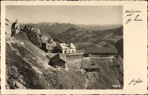 Ak Bayrischzell im Mangfallgebirge Oberbayern, Wendelsteinhaus