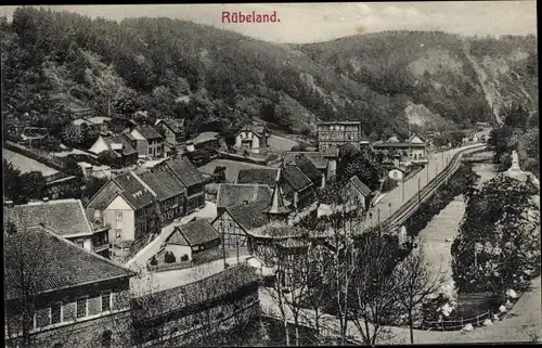 Ak Rübeland Oberharz am Brocken, Teilansicht, Fluss