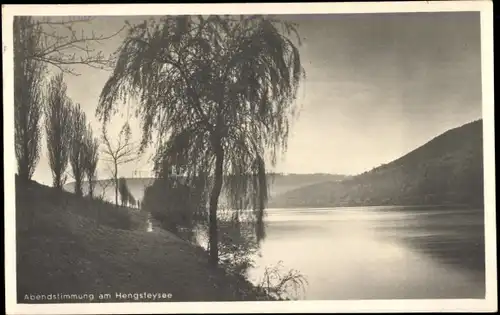 Ak Hagen in Westfalen, Abendstimmung am Hengsteysee