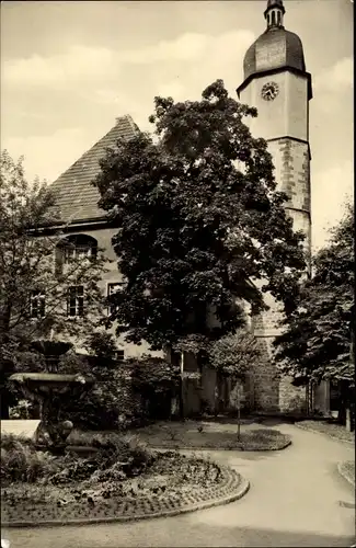Ak Neustadt Orla in Thüringen, Schloss, FDJ Bezirksschule