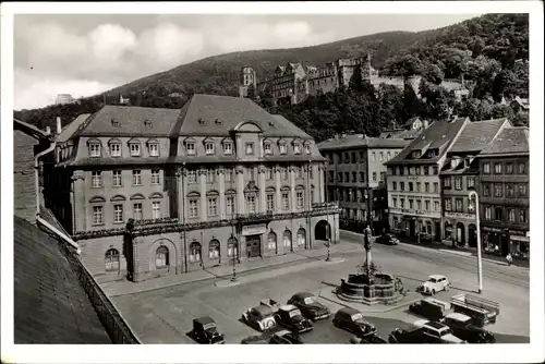 Ak Heidelberg am Neckar, Rathaus und Schloss