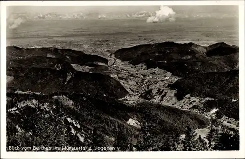 Ak Münstertal im Schwarzwald, Belchen, Vogesen