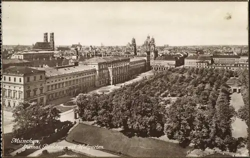 Ak München, Ehemalige Residenz mit Hofgarten