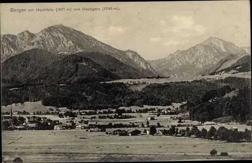 Ak Bergen im Chiemgau in Oberbayern, Hochfelln, Hochgern