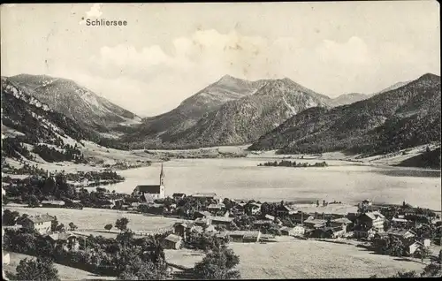 Ak Schliersee in Oberbayern, Gesamtansicht