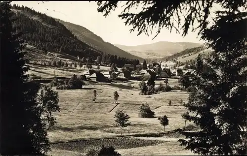 Ak Menzenschwand Sankt Blasien im Schwarzwald, Ortschaft mit Landschaft