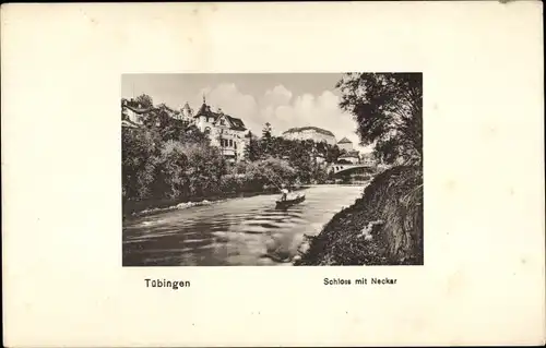 Ak Tübingen am Neckar, Schloss mit Neckar