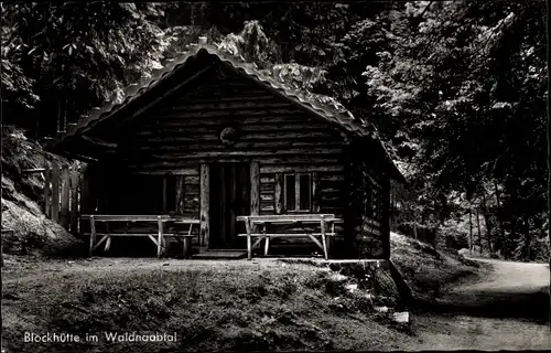Ak Falkenberg an der Waldnaab Oberpfalz, Blockhütte im Waldnaabtal