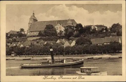 Ak Havelberg in Sachsen Anhalt, Panorama mit Dom