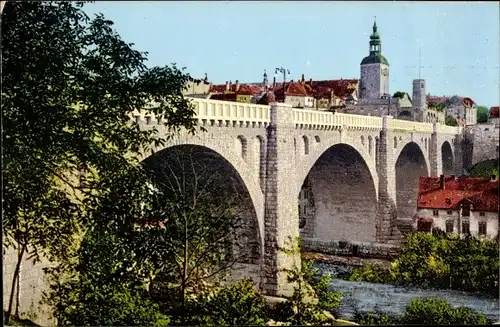 Ak Bautzen in der Lausitz, Kronprinzenbrücke, Photochromie