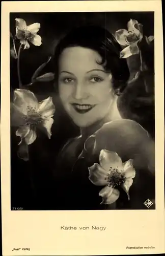 Ak Schauspielerin Käthe von Nagy, Portrait